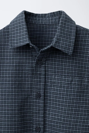 Blue | 6048/537/400 - Zara Теплая рубашка в клетку