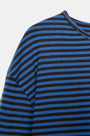 Футболка в полоску с длинными рукавами- Заказать в России