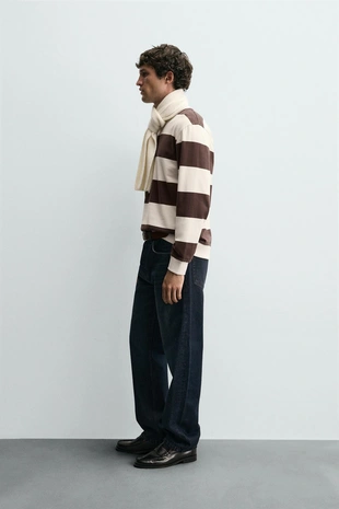 Толстовка в полоску с контрастом- Заказать в России