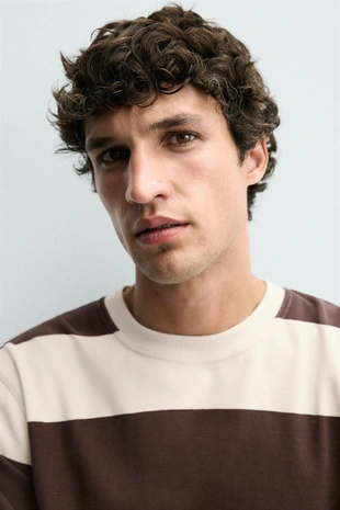 Толстовка в полоску с контрастом- Заказать в России