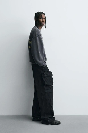 Толстовка с комбинированным принтом