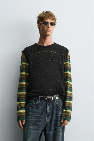 Ажурный трикотажный жилет- Заказать в России