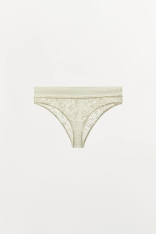 Oyster-white | 1223/630/251 - Zara Кружевные трусы-боксеры