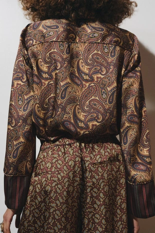 Multicoloured | 9062/092/330 - Zara Рубашка в стиле пижамы с принтом «пейсли» — ZW COLLECTION