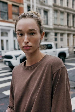 Хлопковая футболка в стиле рустик- Заказать в России