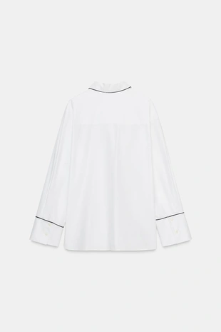 Рубашка из поплина с отделкой — ZW COLLECTION- Заказать в России