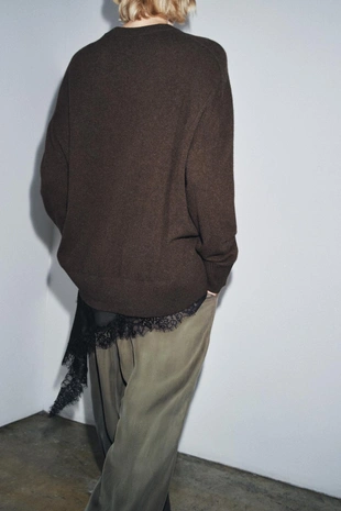 Свитер оверсайз из 100% шерсти- Заказать в России