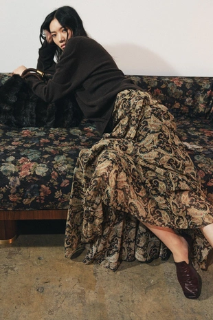 Длинная юбка с принтом «пейсли» — ZW COLLECTION- Заказать в России