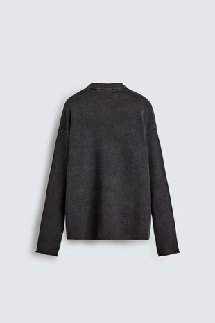 WAFFLE-KNIT TEXTURED SWEATER- Заказать в России