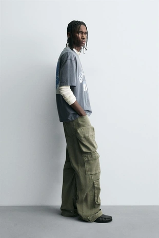 Футболка с выстиранным принтом- Заказать в России