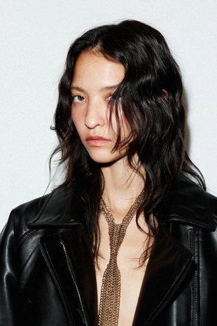 Металлическое ожерелье-галстук- Заказать в России