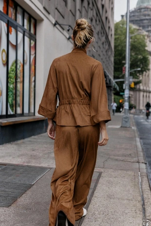 Рубашка сафари из искусственной замши- Заказать в России