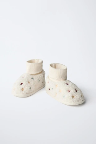 Ecru White | 6913/630/002 - Zara Домашние тапочки «звезды»