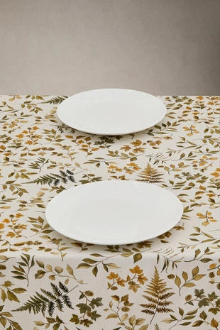 Купить Zara Покрывало из хлопка с листьями, покрытое смолой