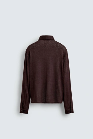 Рубашка JACQUARD с текстурой- Заказать в России