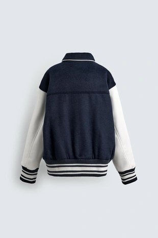 Navy blue | 5854/782/401 - Zara Бомбер VARSITY с вышивкой DONALD DUCK HARRY LAMBERT FOR ZARA X DISNEY