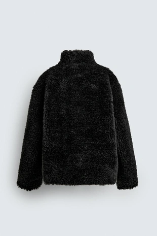 Black | 5854/784/800 - Zara Куртка-бомбер из искусственного меха HARRY LAMBERT FOR ZARA X DISNEY