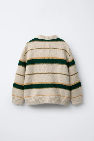 Купить Zara Трикотажный джемпер в полоску