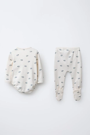 Купить Zara Набор боди и ползунков «овечки»