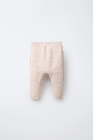 Купить Zara Трикотажные брюки из хлопка и шерсти