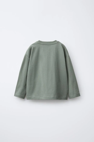 Green | 5048/538/500 - Zara Набор из двух футболок с длинными рукавами
