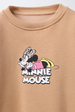 Ochre | 7878/529/703 - Zara MINNIE MOUSE © DISNEY ANIMAL PRINT SWEATSHIRT AND LEGGING SET