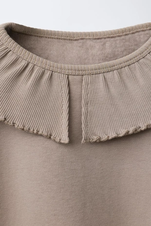 Толстовка в рубчик с воротником «клодин»- Заказать в России