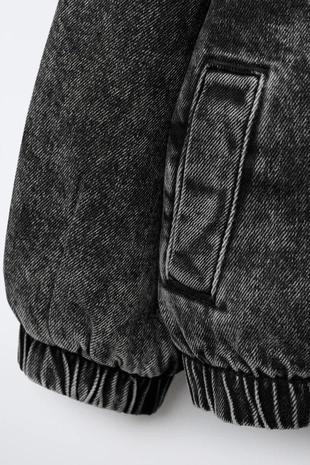 Джинсовый бомбер- Заказать в России