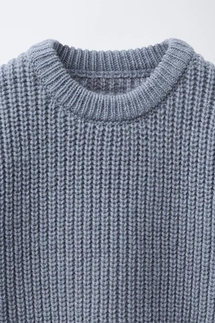 Light blue | 1473/552/406 - Zara Свитер крупной вязки