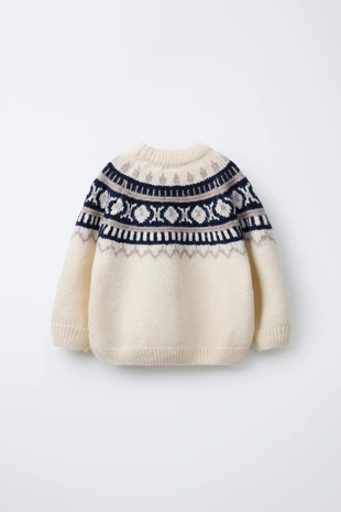 Купить Zara Жаккардовый трикотажный джемпер