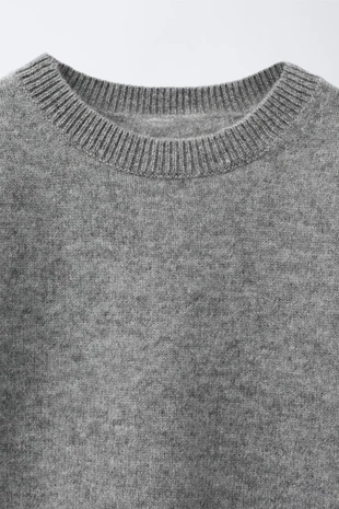 Grey marl | 0837/552/812 - Zara Трикотажный свитер из 100% кашемира