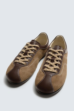 Brown | 4344/630/700 - Zara Кожаные кроссовки HARRY LAMBERT FOR ZARA X DISNEY