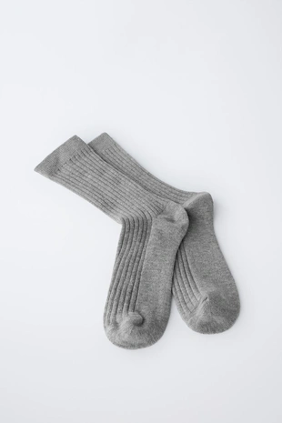 Высокие носки в рубчик- Заказать в России