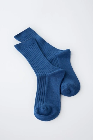 Bluish | 6068/791/420 - Zara Высокие носки в рубчик