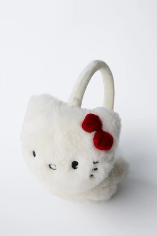 Ecru | 0653/720/712 - Zara Наушники из искусственного меха HELLO KITTY © SANRIO