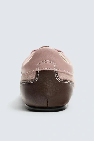 Pink | 2317/630/050 - Zara Кожаные спортивные кроссовки HARRY LAMBERT FOR ZARA X DISNEY