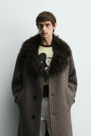 Пальто в клетку HARRY LAMBERT для ZARA X DISNEY- Заказать в России