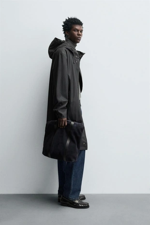 Прорезиненная парка с капюшоном- Заказать в России