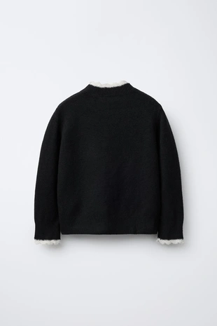 Купить Zara Трикотажный джемпер с отделкой крючком