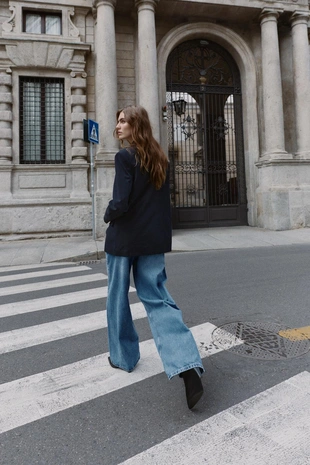 Двубортный блейзер оверсайз