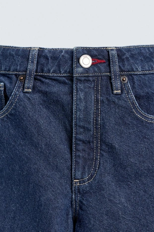 Blue | 4441/813/407 - Zara Джинсовые бермуды миди с вышивкой HARRY LAMBERT FOR ZARA X DISNEY