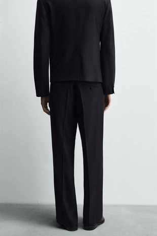 Navy blue | 6414/526/401 - Zara Брюки костюмные со складками HARRY LAMBERT FOR ZARA X DISNEY