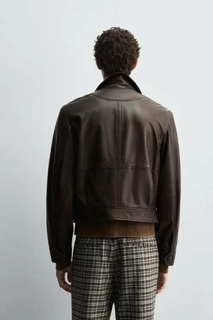 Кожаная куртка HARRY LAMBERT FOR ZARA X DISNEY- Заказать в России