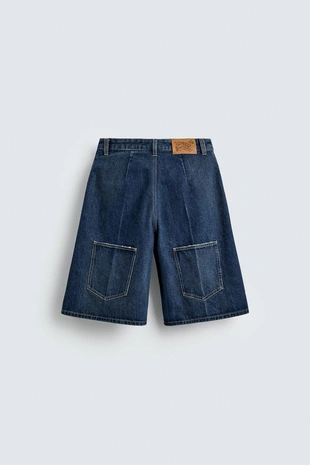 Navy blue | 6045/201/401 - Zara Джинсовые шорты-бермуды HARRY LAMBERT FOR ZARA X DISNEY