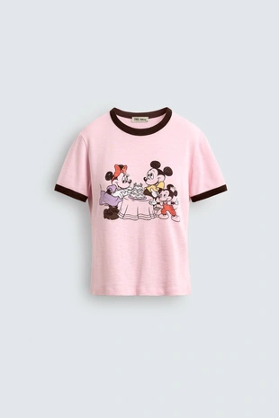 Футболка MINNIE + MICKEY HARRY LAMBERT FOR ZARA X DISNEY- Заказать в России