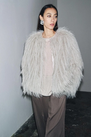 Пальто из искусственного меха — ZW COLLECTION- Заказать в России