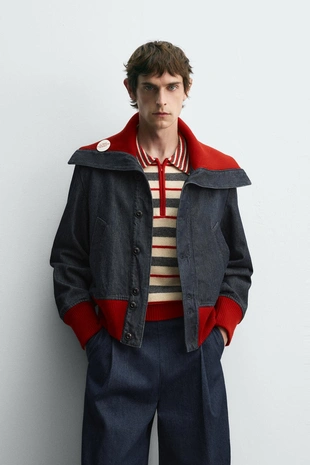 Джинсовая куртка в рубчик HARRY LAMBERT FOR ZARA X DISNEY- Заказать в России