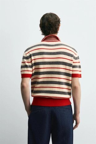 Stripes | 2142/370/105 - Zara Поло в полоску HARRY LAMBERT FOR ZARA X DISNEY