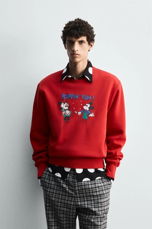 Купить Zara Толстовка MINNIE + MICKEY HARRY LAMBERT FOR ZARA X DISNEY