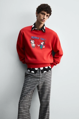 Толстовка MINNIE + MICKEY HARRY LAMBERT FOR ZARA X DISNEY- Заказать в России